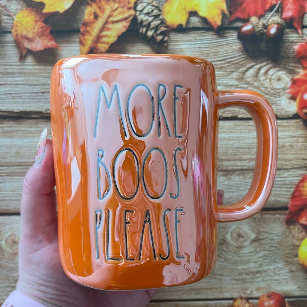 NEW! Rae Dunn More Boos Please Iridescent Halloween Mug